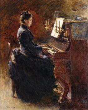 西奧多 羅賓遜 Girl at Piano